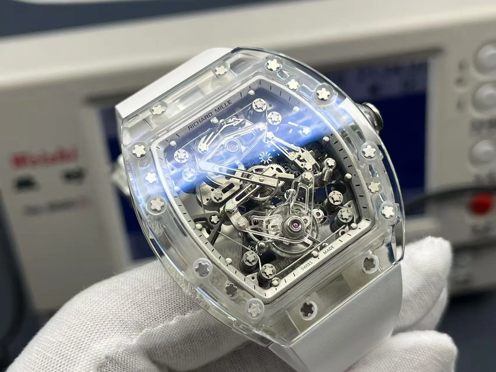 Richard Mille RM Tourbillon Titanium RM 056 — photographed off the sweep