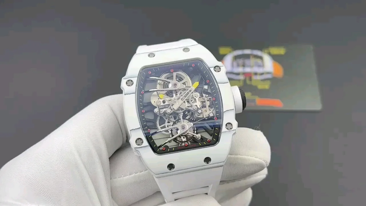 Richard Mille RM Tourbillon Titanium White Dial RM 27-02 — photographed off the sweep