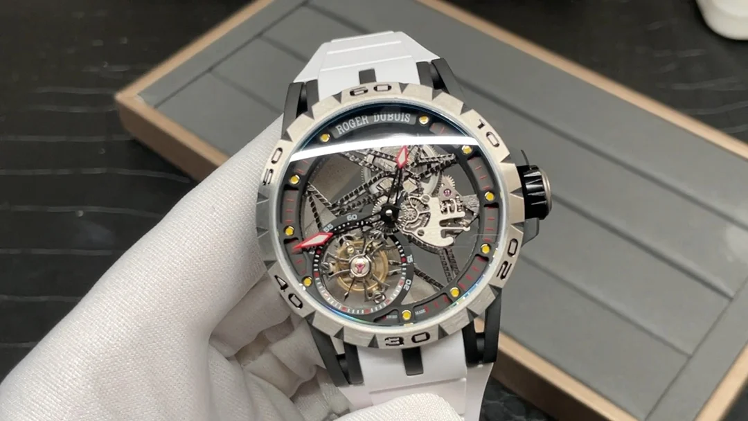 Roger Dubuis Black Ceramic Titanium Case V4 Skeleton Tourbillon