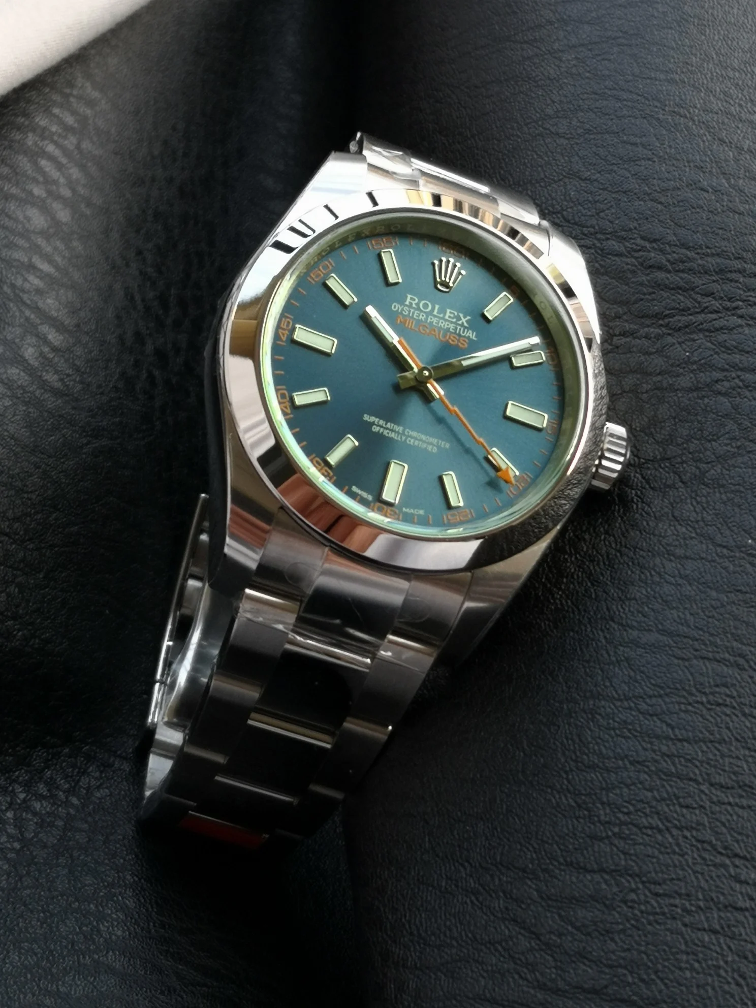 Rolex 116400GV — photographed off the sweep