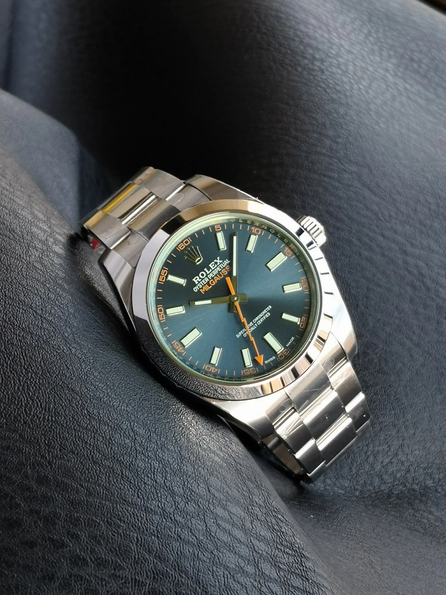 Rolex 116400GV — photographed off the sweep
