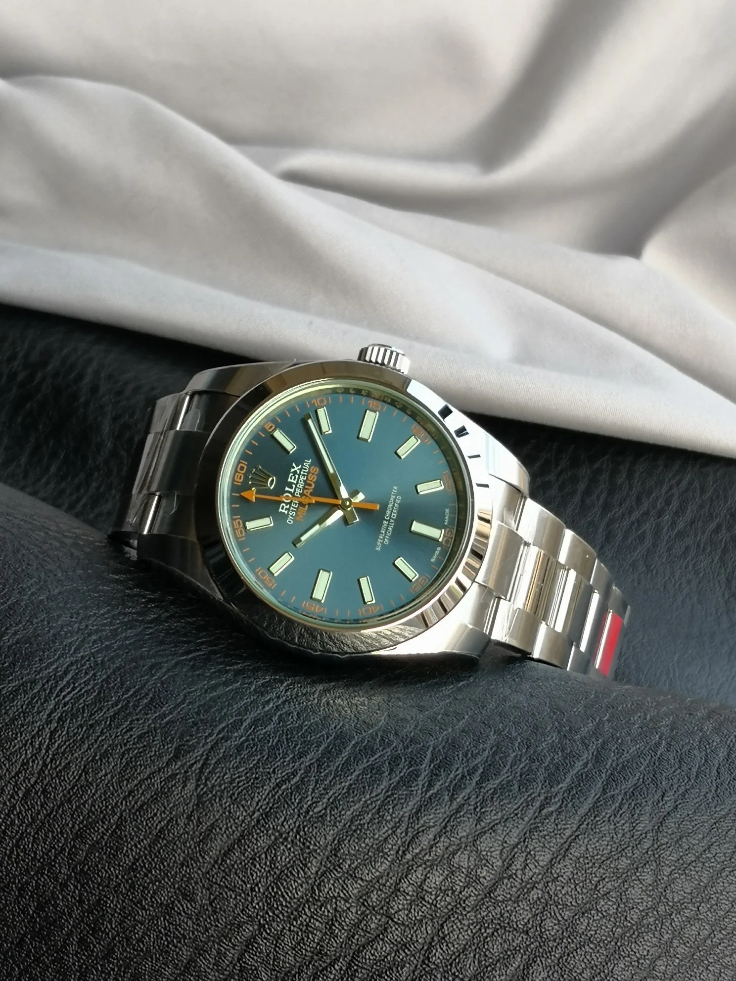 Rolex 116400GV — photographed off the sweep