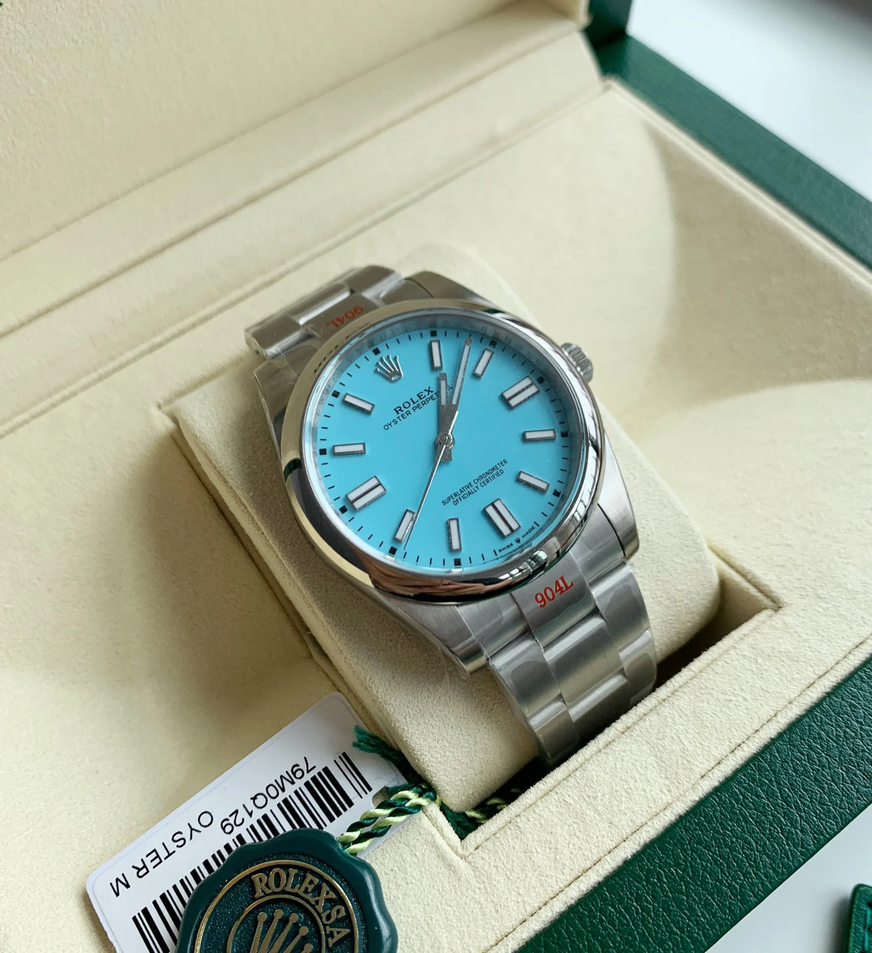 Rolex 124300 — photographed off the sweep