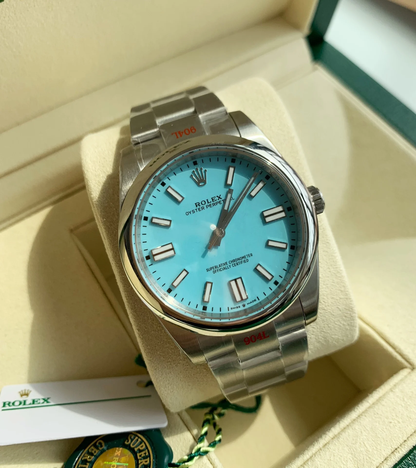 Rolex 124300 — photographed off the sweep