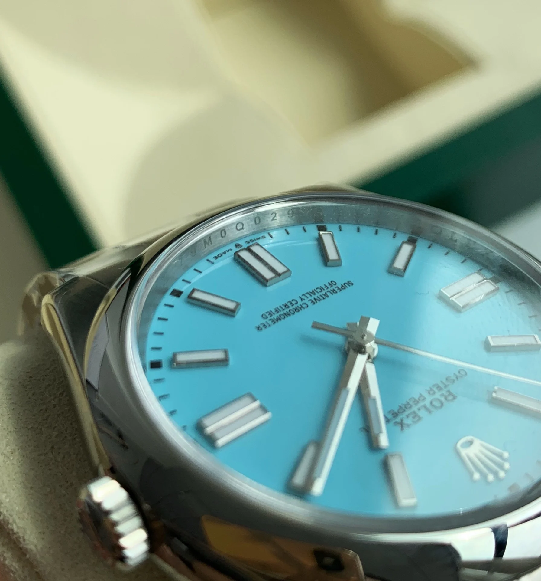 Rolex 124300 — photographed off the sweep
