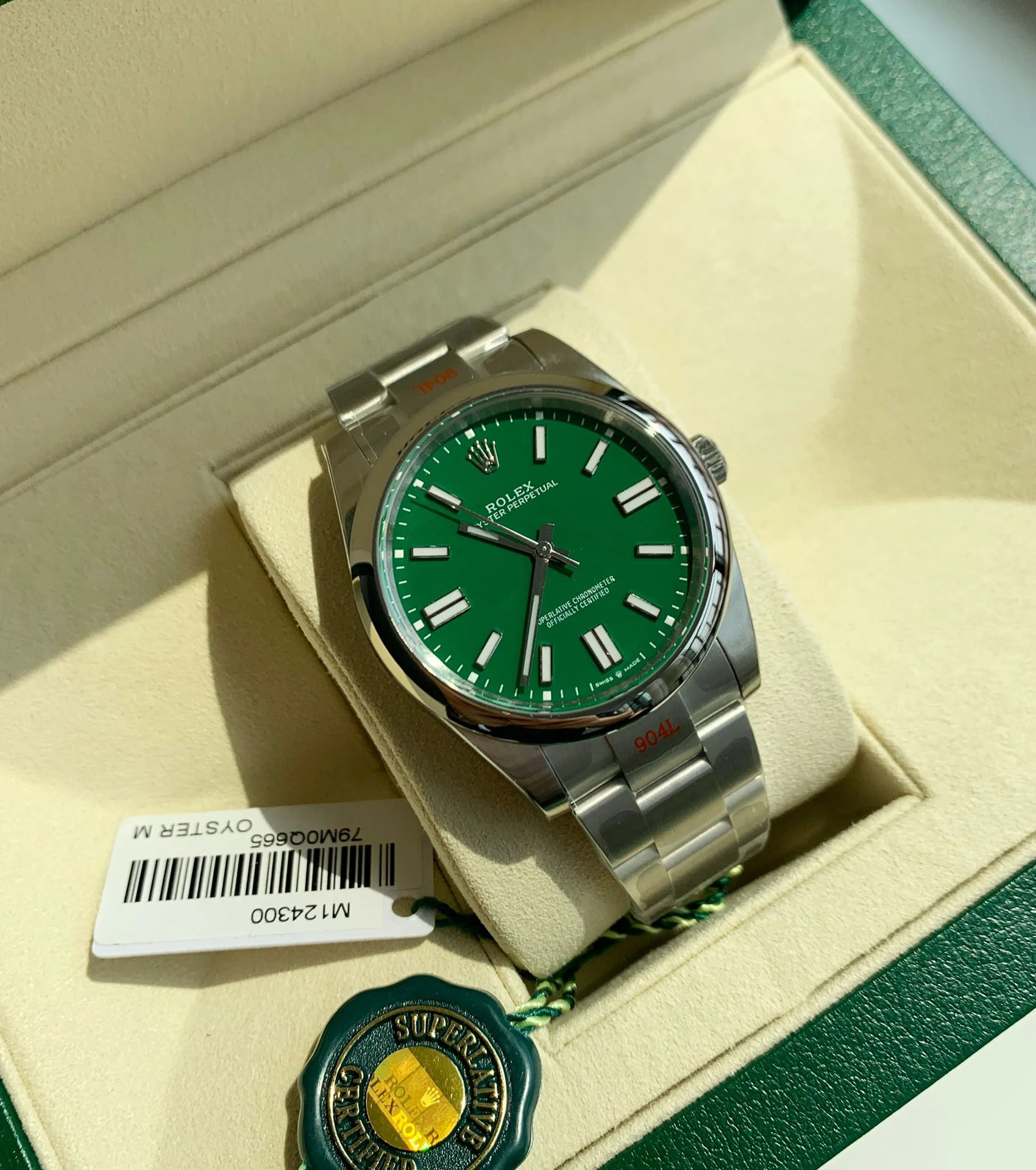 Rolex 124300 — photographed off the sweep