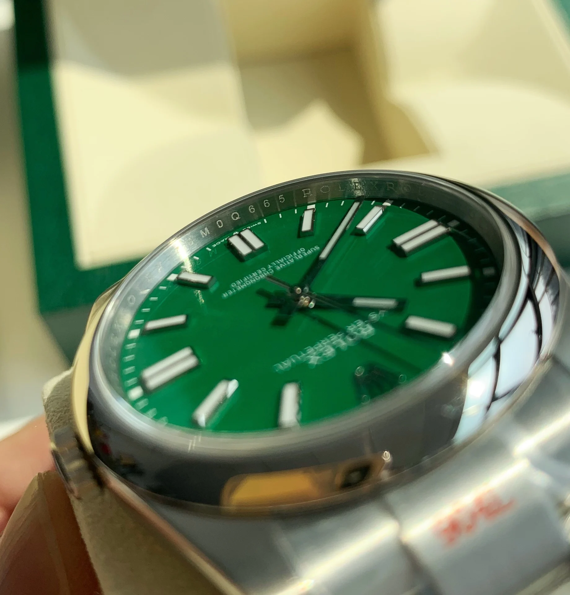 Rolex 124300 — photographed off the sweep