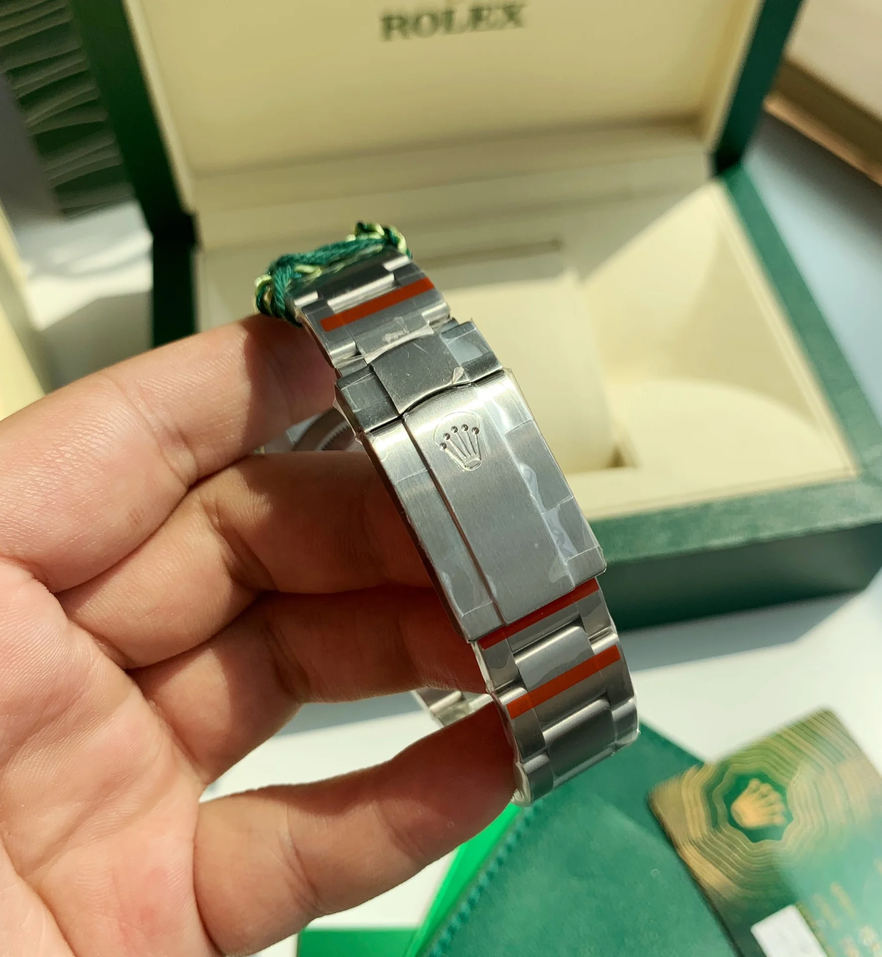 Rolex 124300 — photographed off the sweep