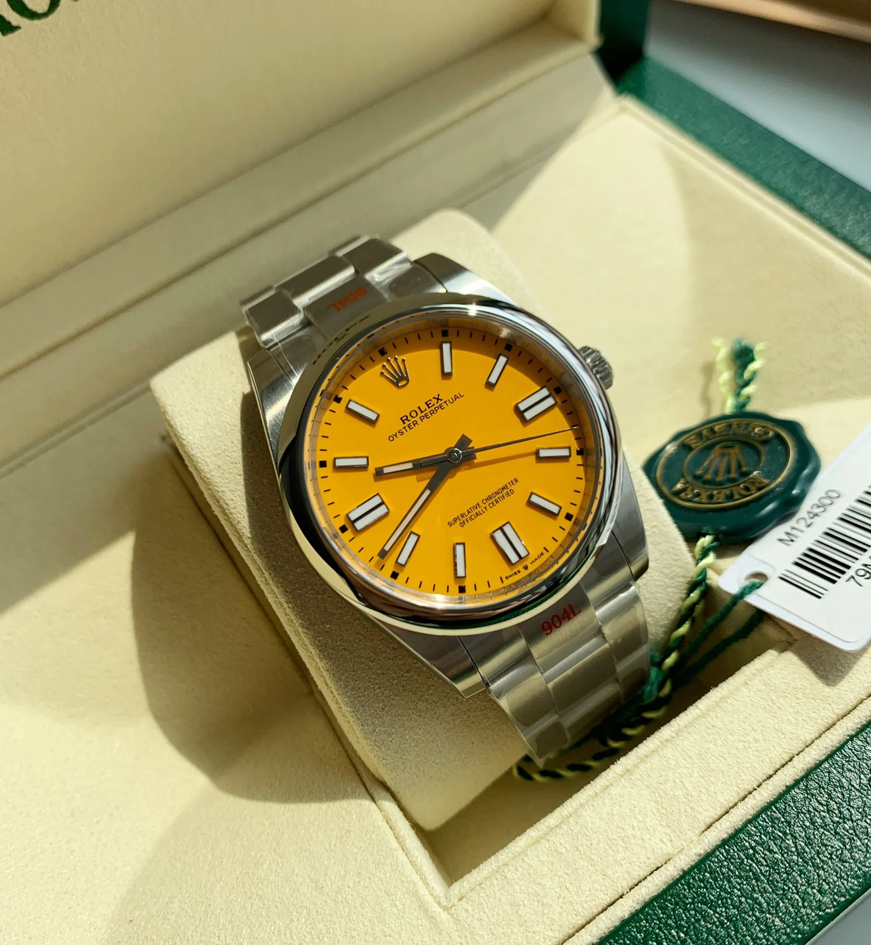 Rolex 124300 — photographed off the sweep
