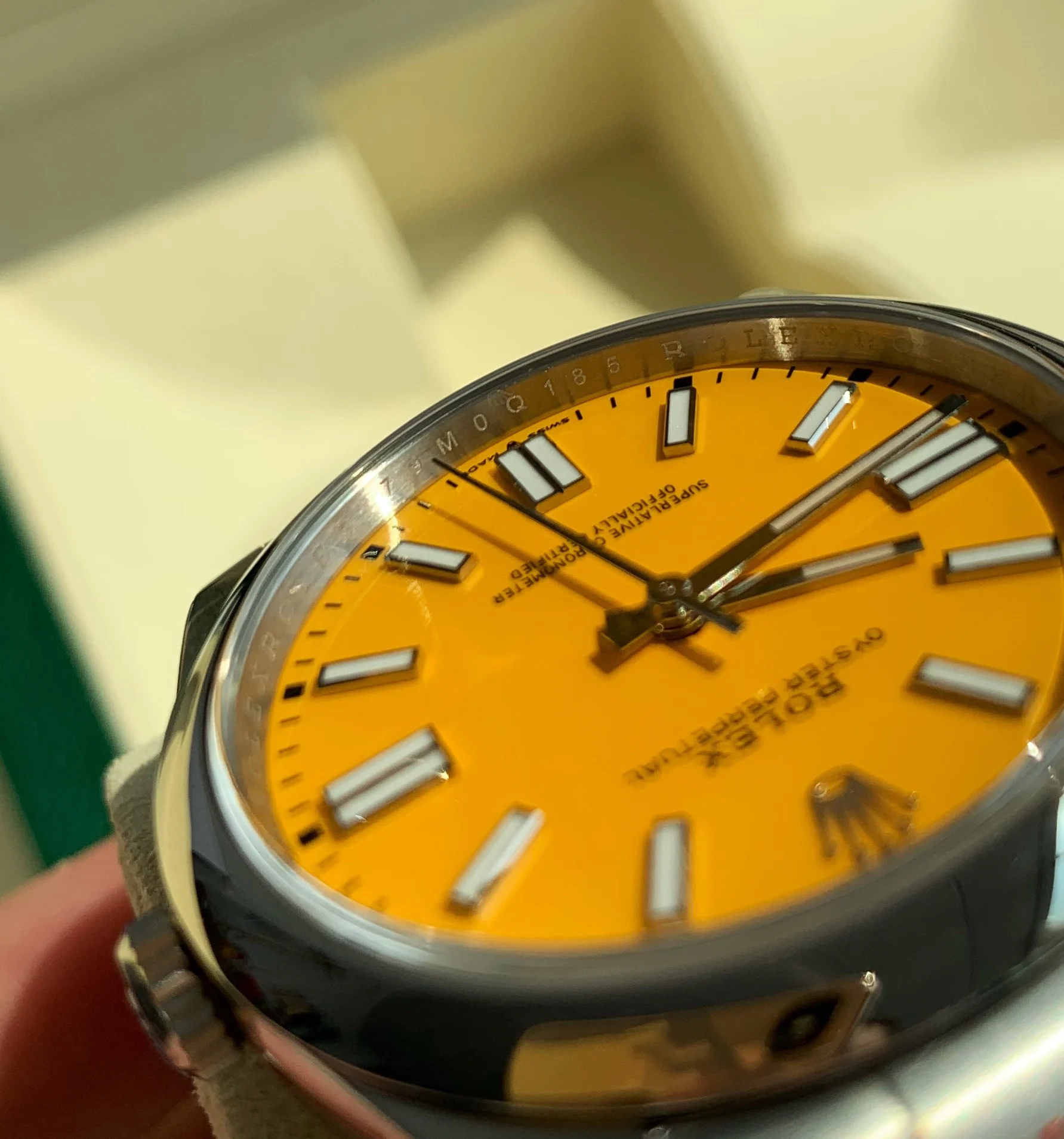 Rolex 124300 — photographed off the sweep