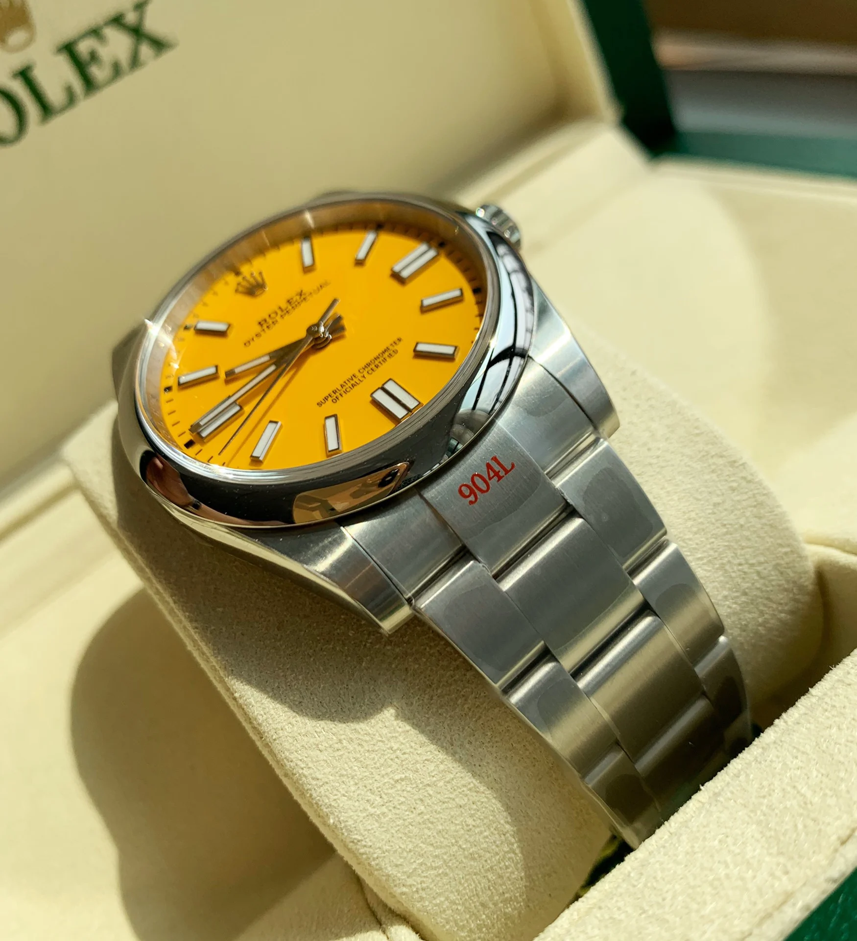 Rolex 124300 — photographed off the sweep