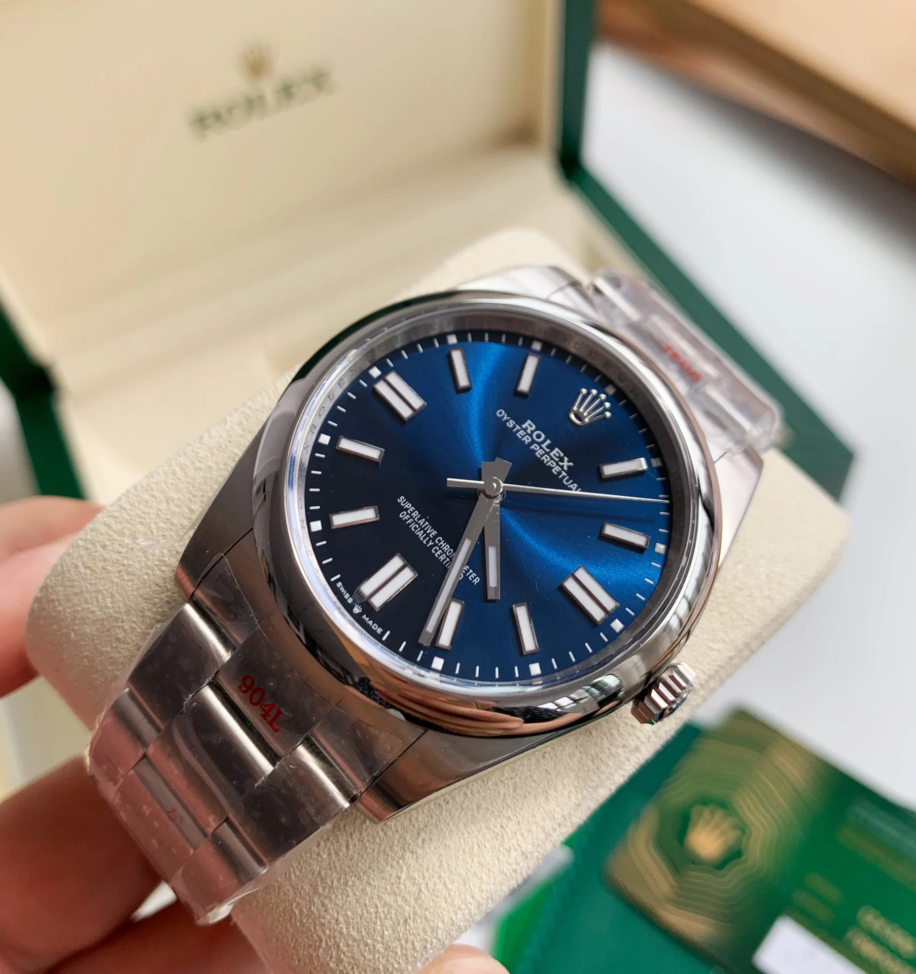 Rolex 124300 — photographed off the sweep