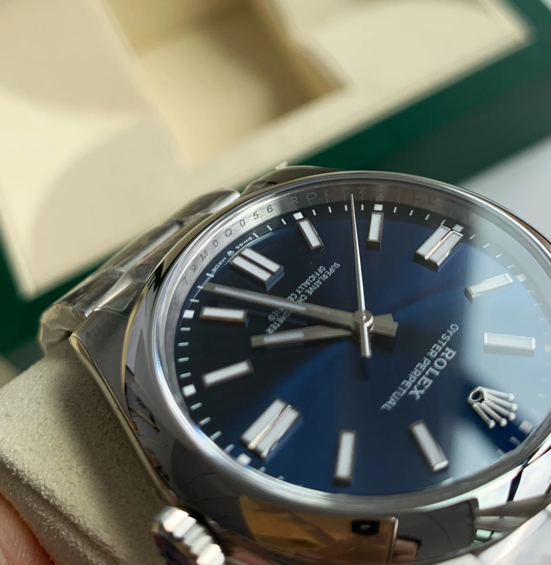 Rolex 124300 — photographed off the sweep