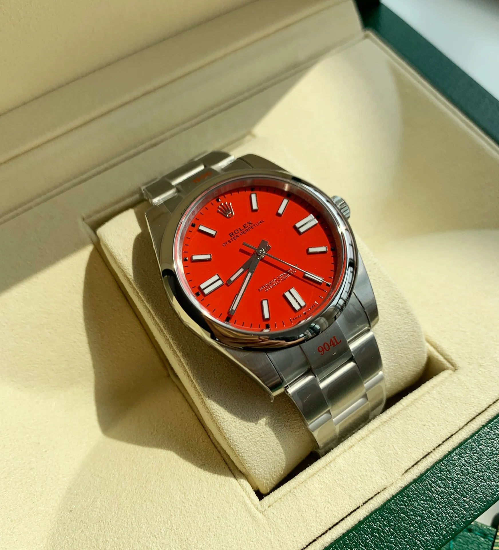 Rolex 124300 — photographed off the sweep