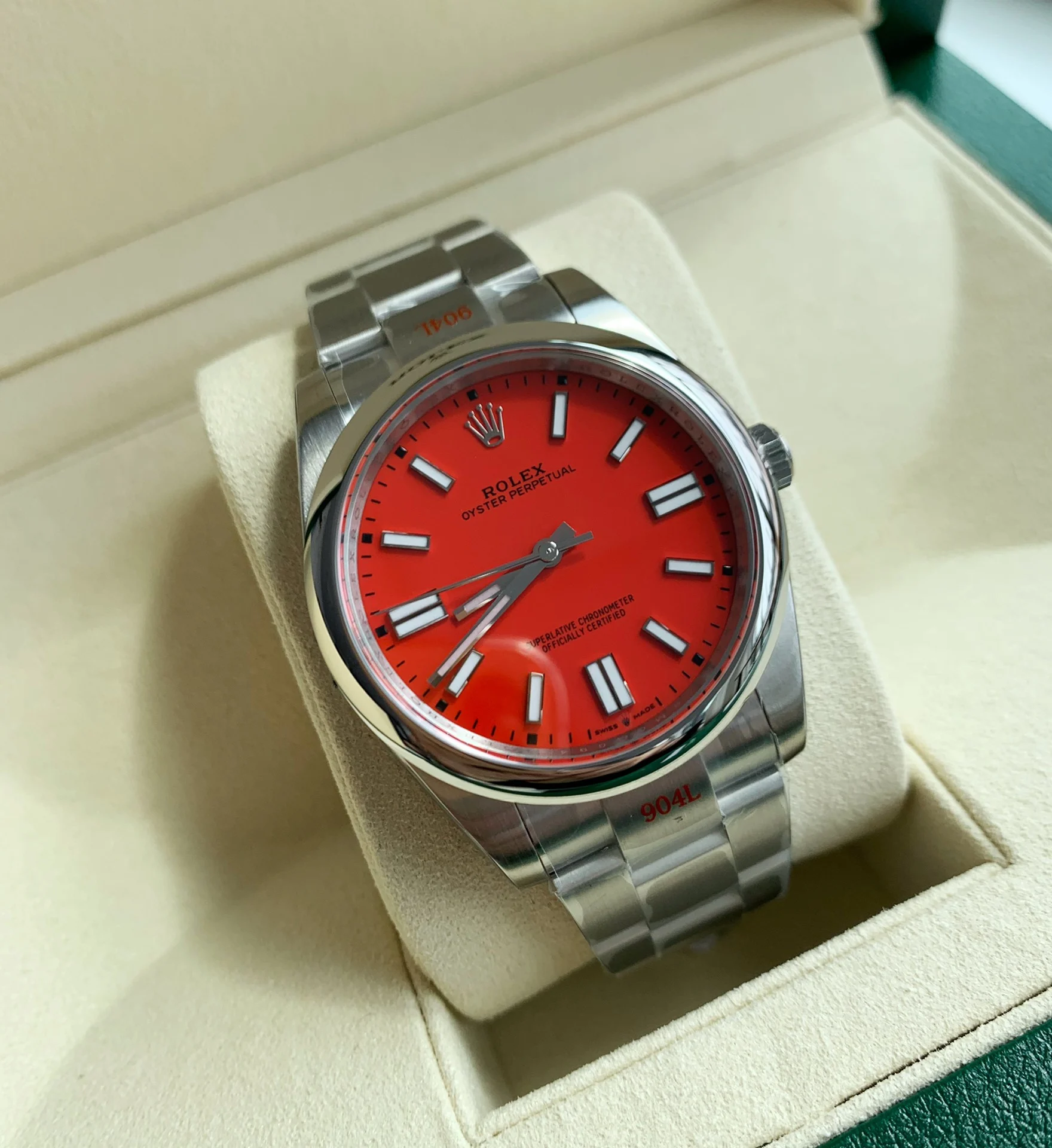 Rolex 124300 — photographed off the sweep