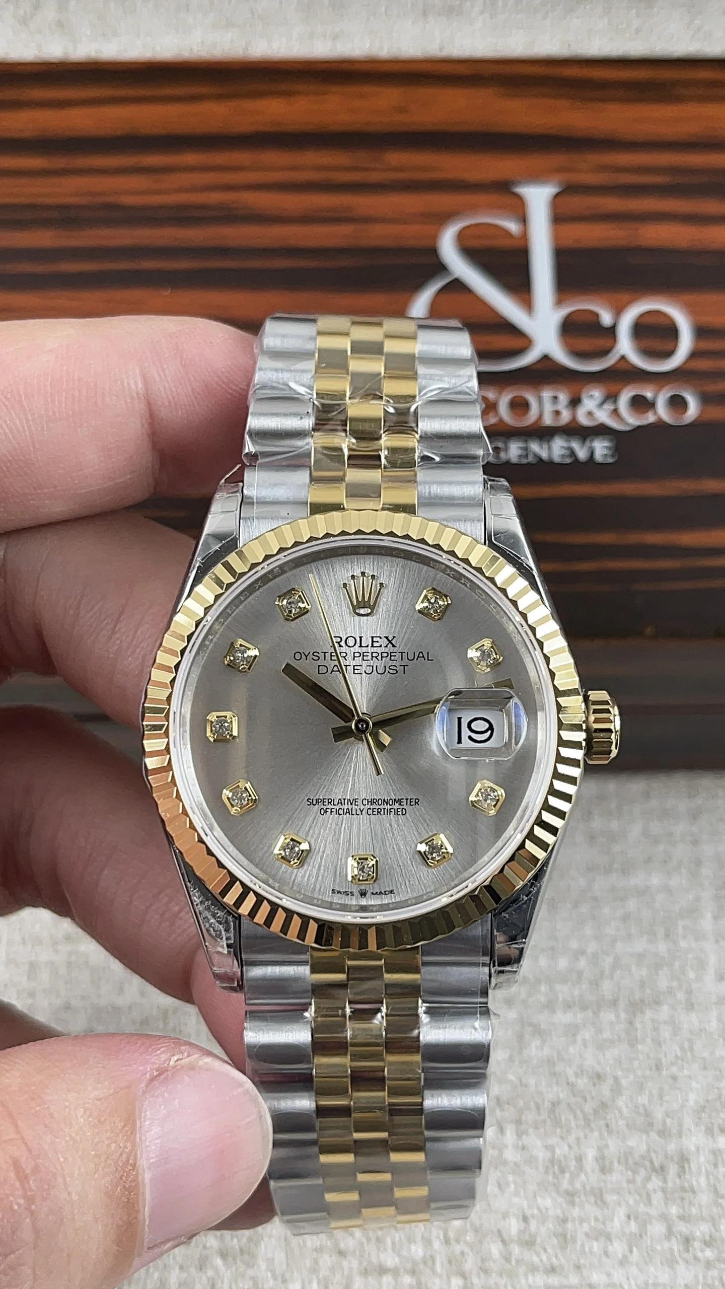 Rolex 36mm — photographed off the sweep