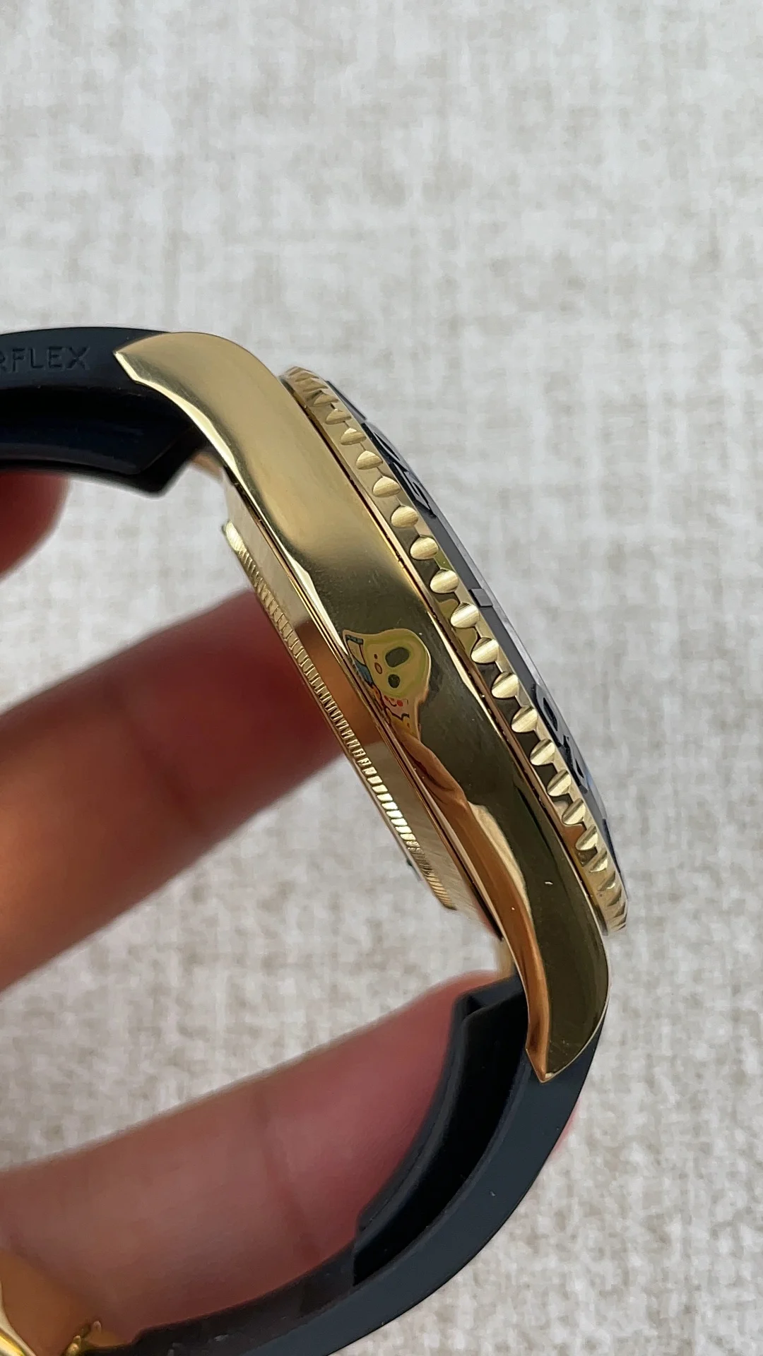 Rolex 42mm — photographed off the sweep