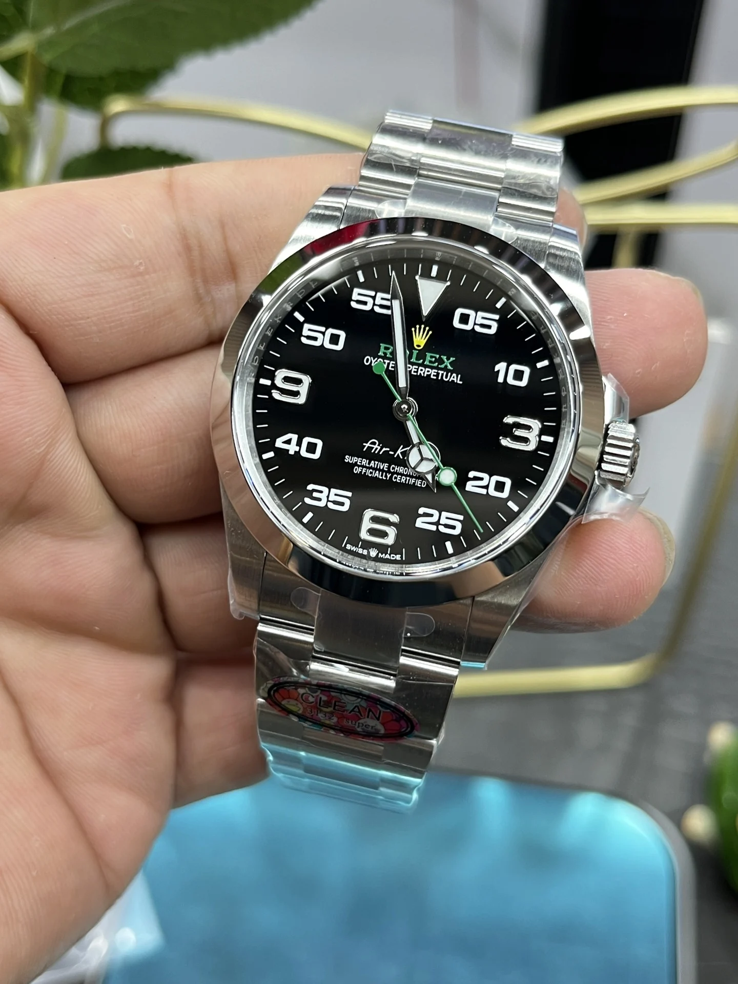 Rolex Air-King — photographed off the sweep