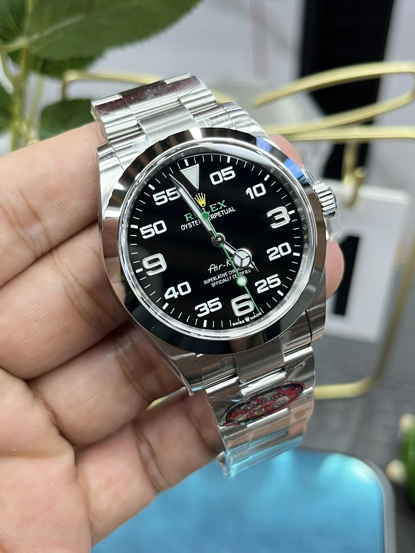 Rolex Air-King — photographed off the sweep