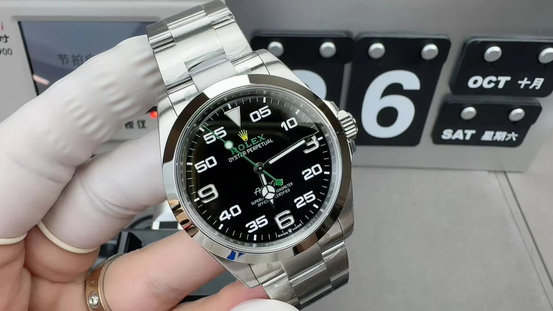 Rolex Air-King 40mm — photographed off the sweep