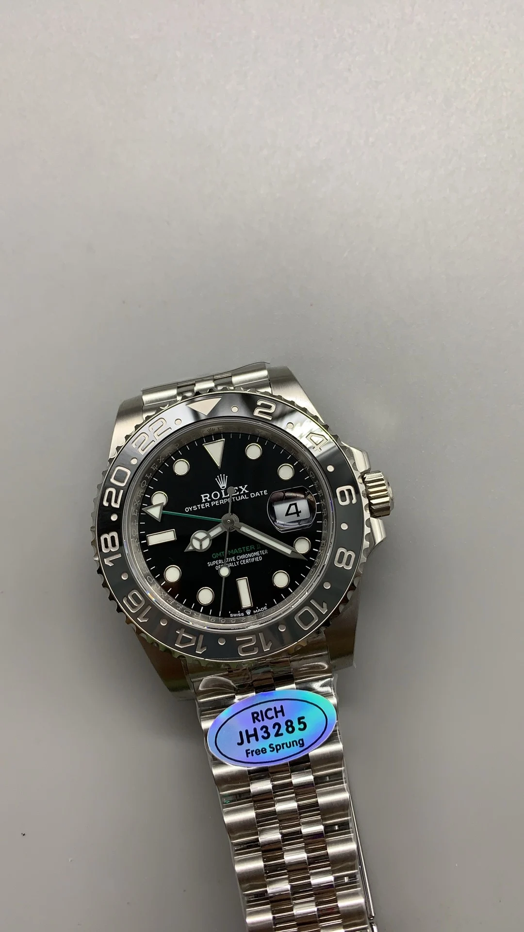 Rolex Black Dial — photographed off the sweep