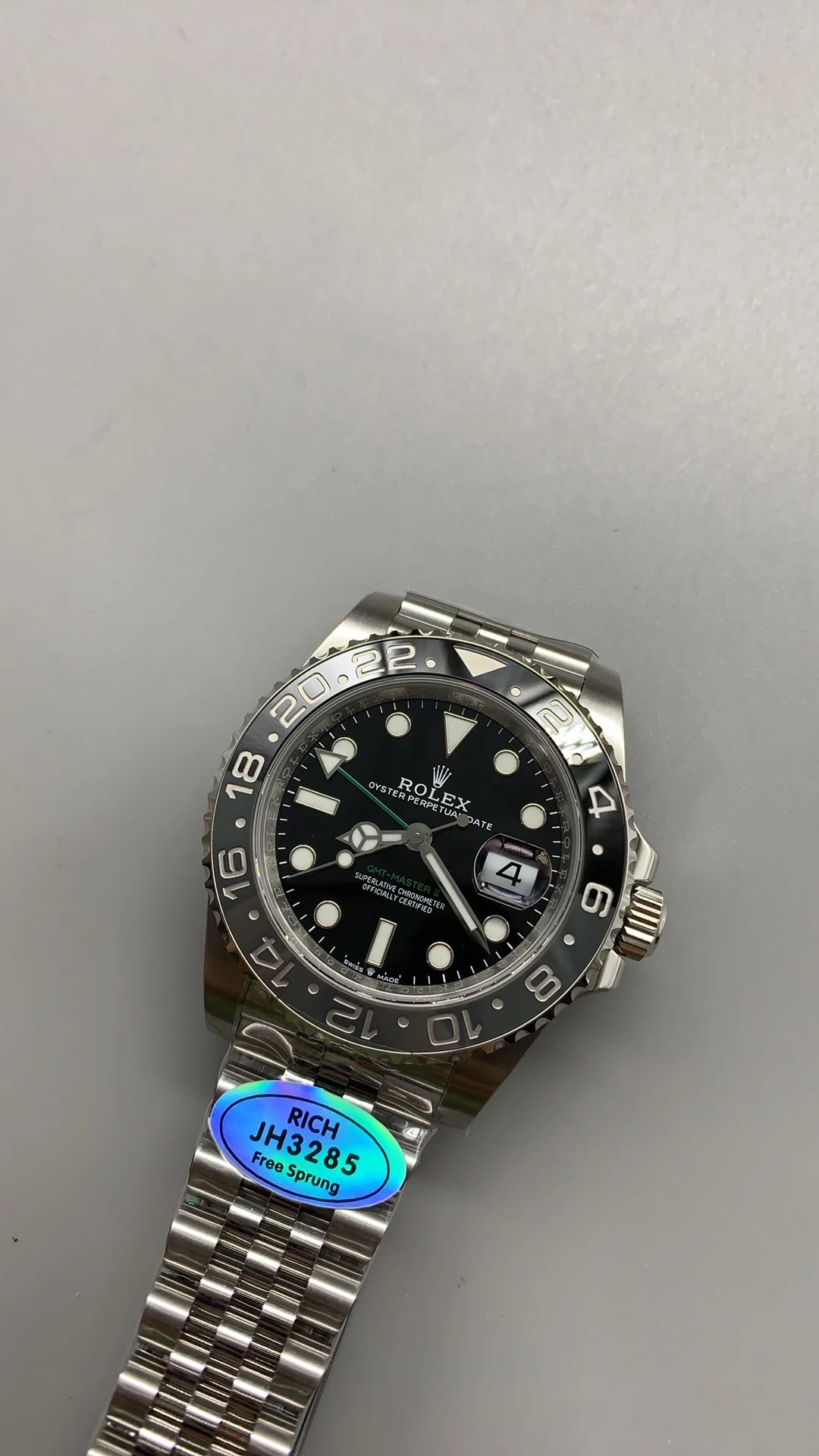 Rolex Black Dial — photographed off the sweep
