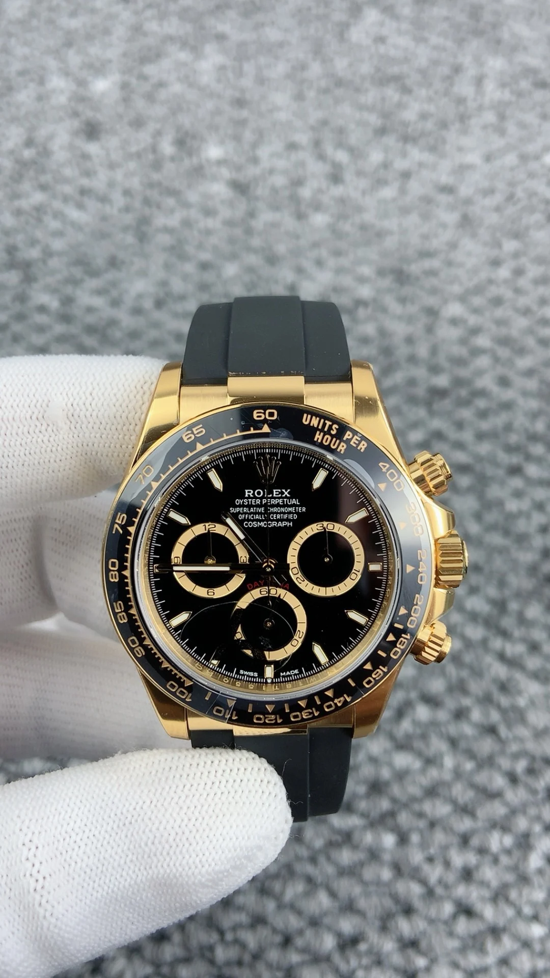 Rolex Black Dial — photographed off the sweep