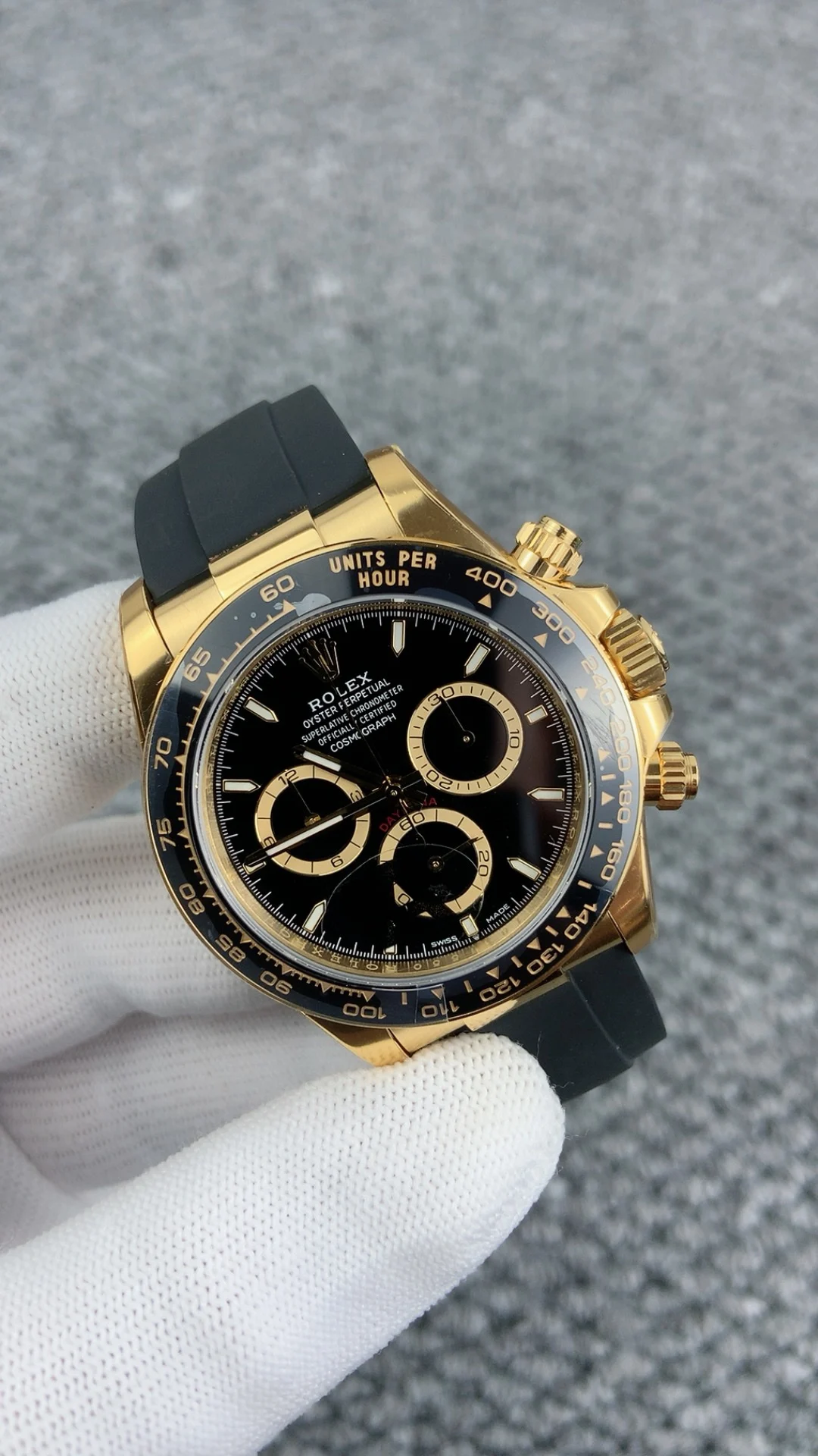 Rolex Black Dial — photographed off the sweep