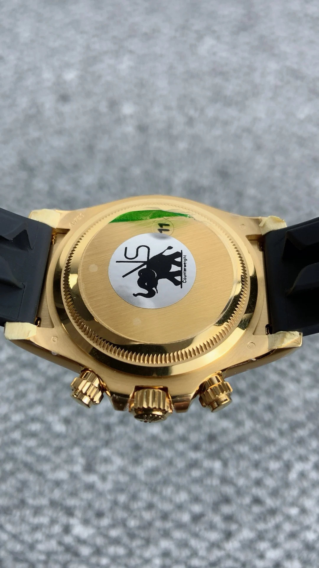 Rolex Black Dial — photographed off the sweep