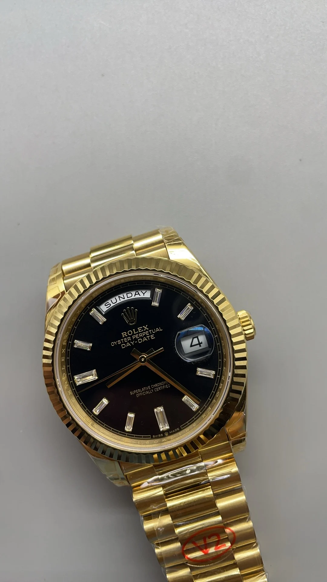 Rolex Black Dial 40mm — photographed off the sweep
