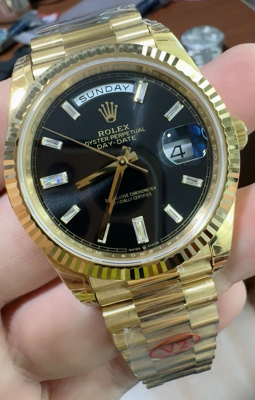 Rolex Black Dial 40mm — photographed off the sweep