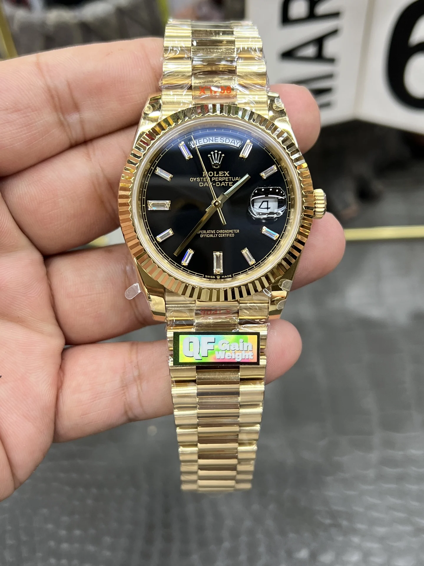 Rolex Black Dial 40mm — photographed off the sweep