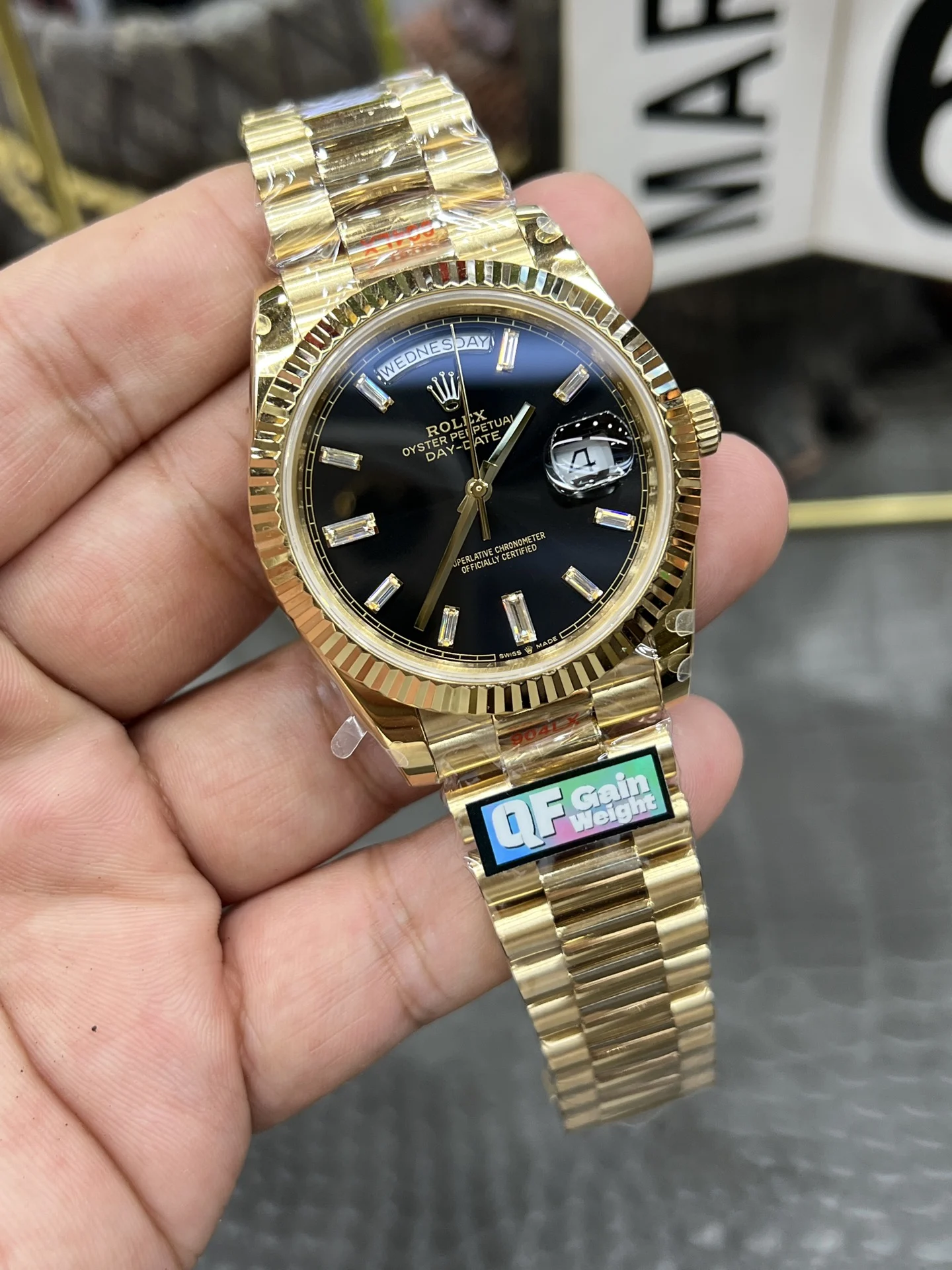 Rolex Black Dial 40mm — photographed off the sweep