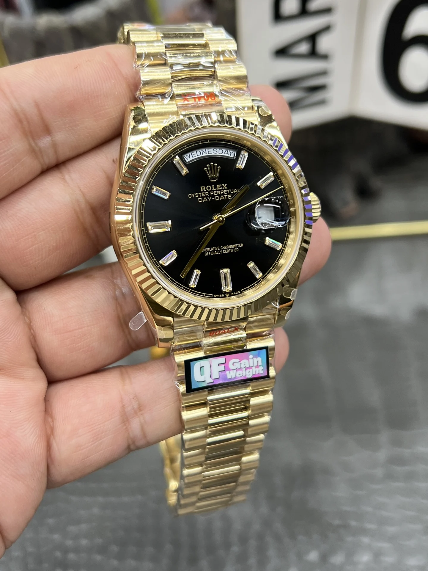 Rolex Black Dial 40mm — photographed off the sweep