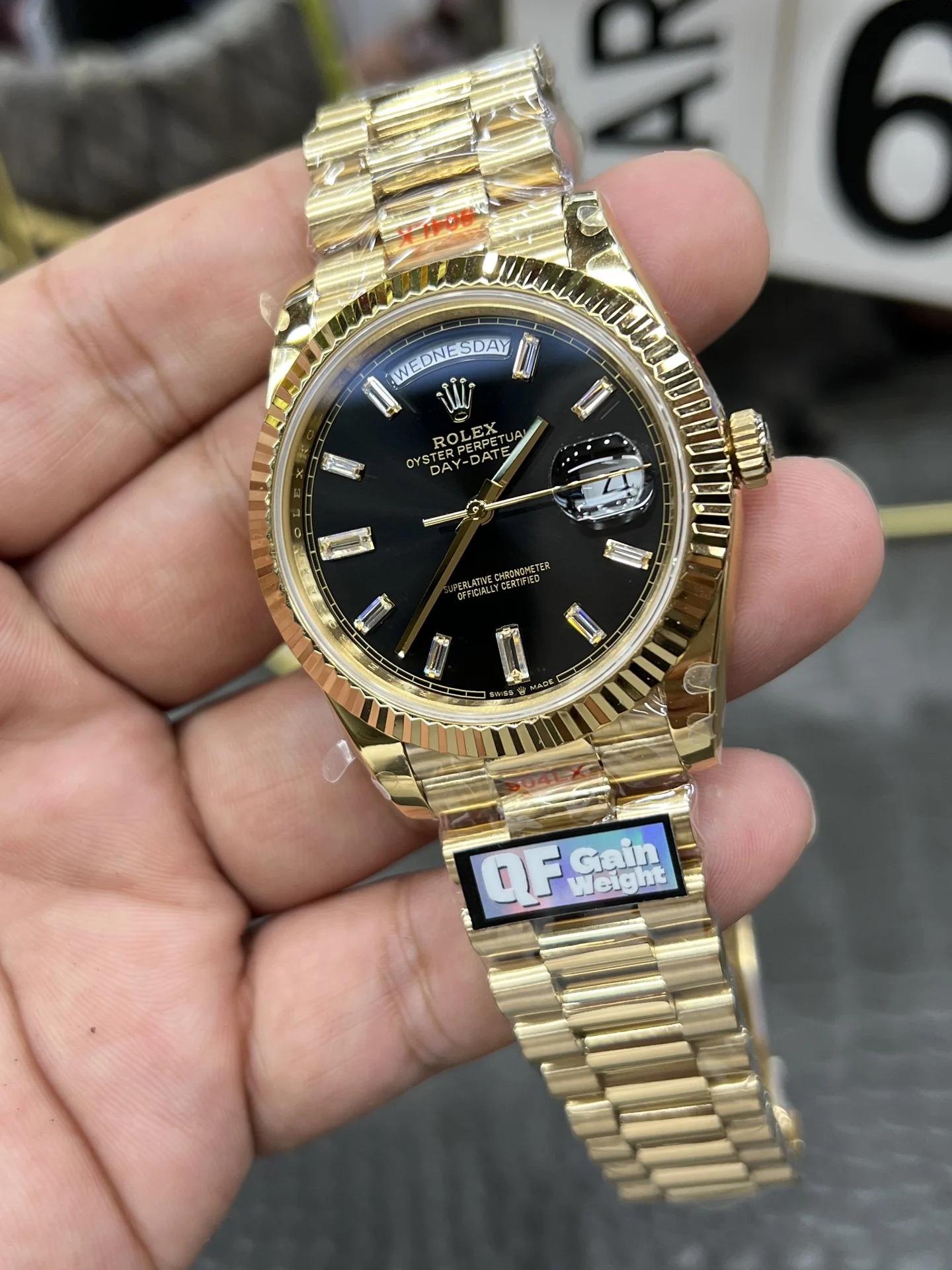 Rolex Black Dial 40mm — photographed off the sweep