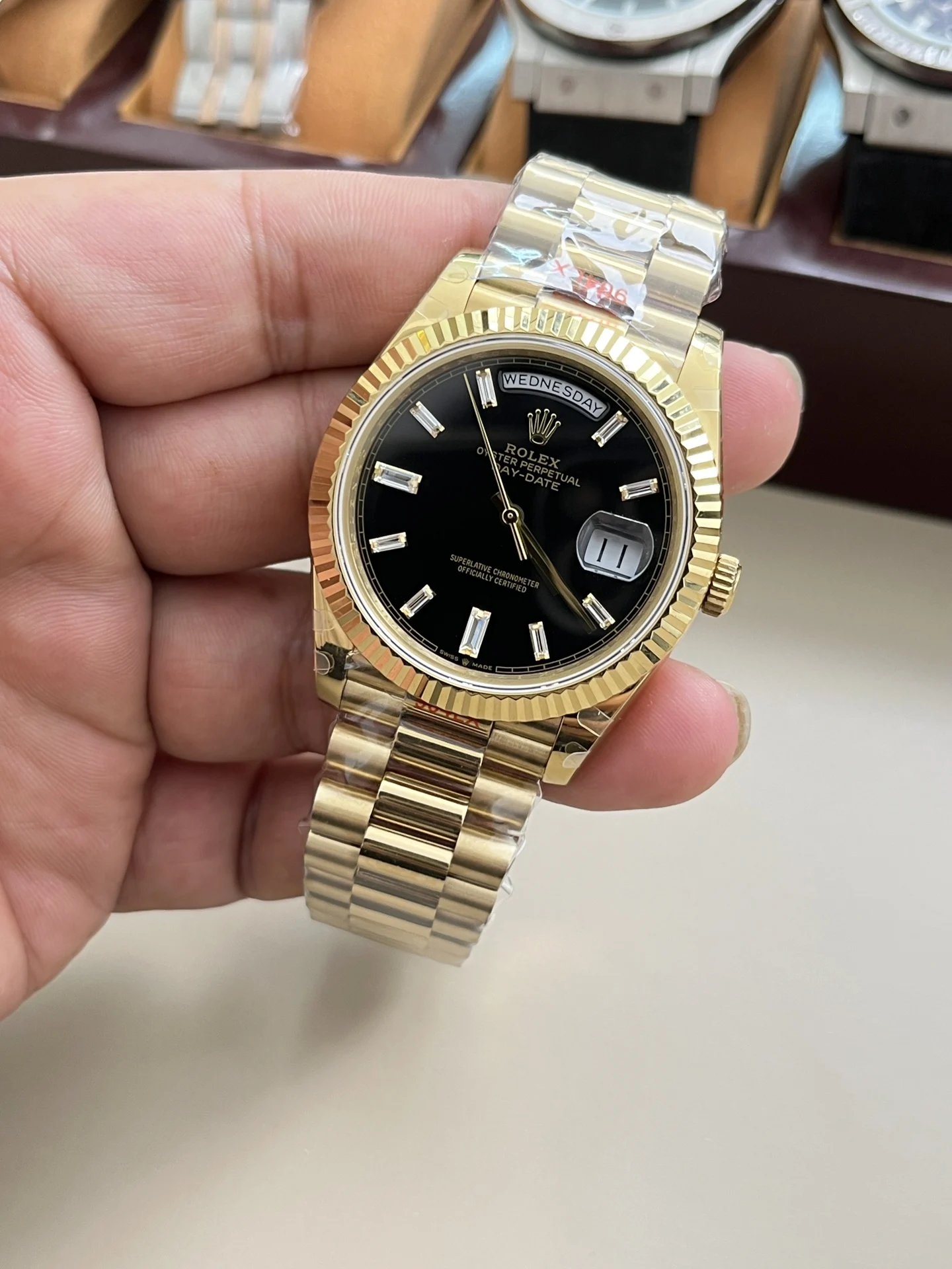 Rolex Black Dial 40mm — photographed off the sweep