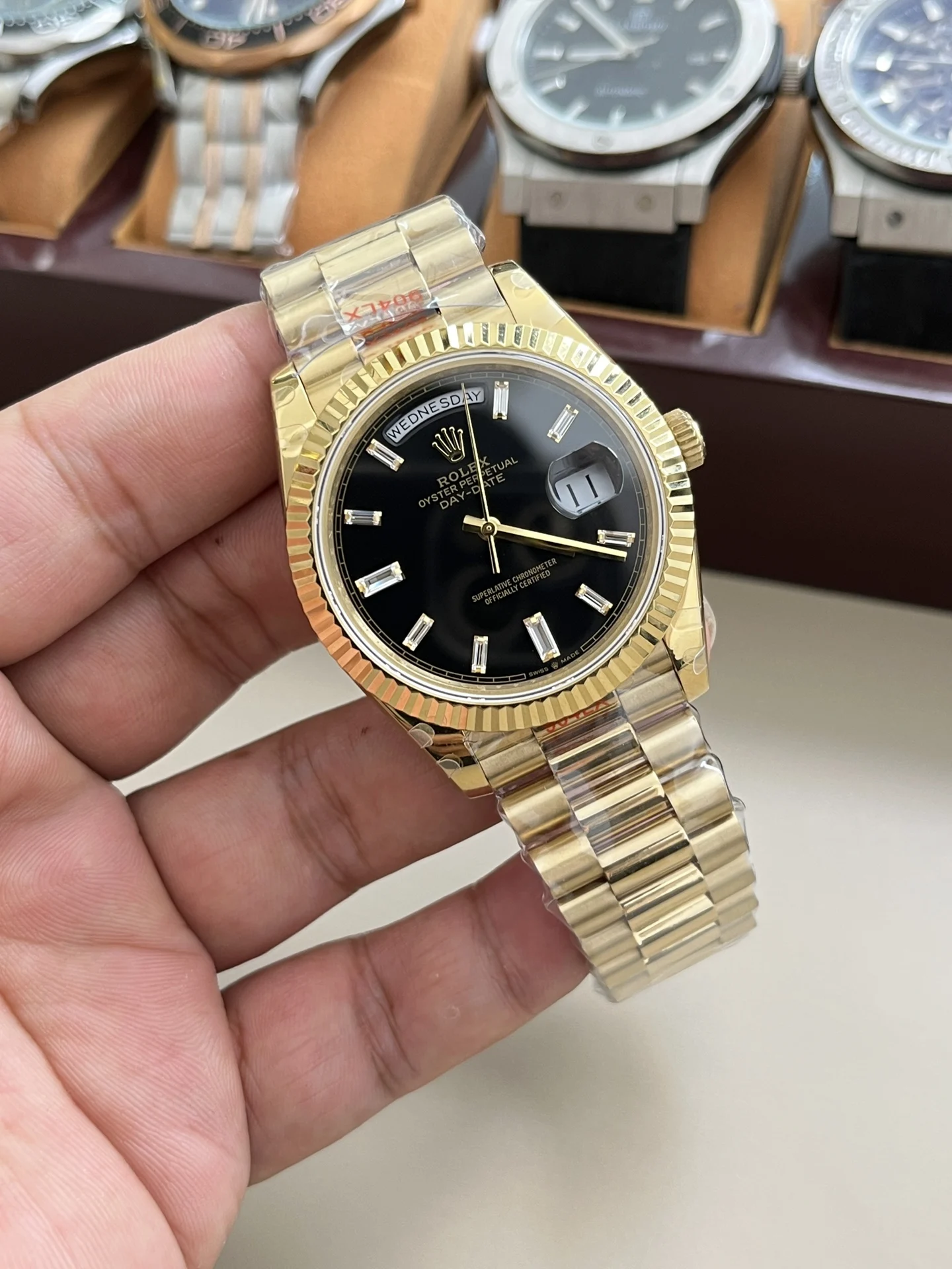 Rolex Black Dial 40mm — photographed off the sweep