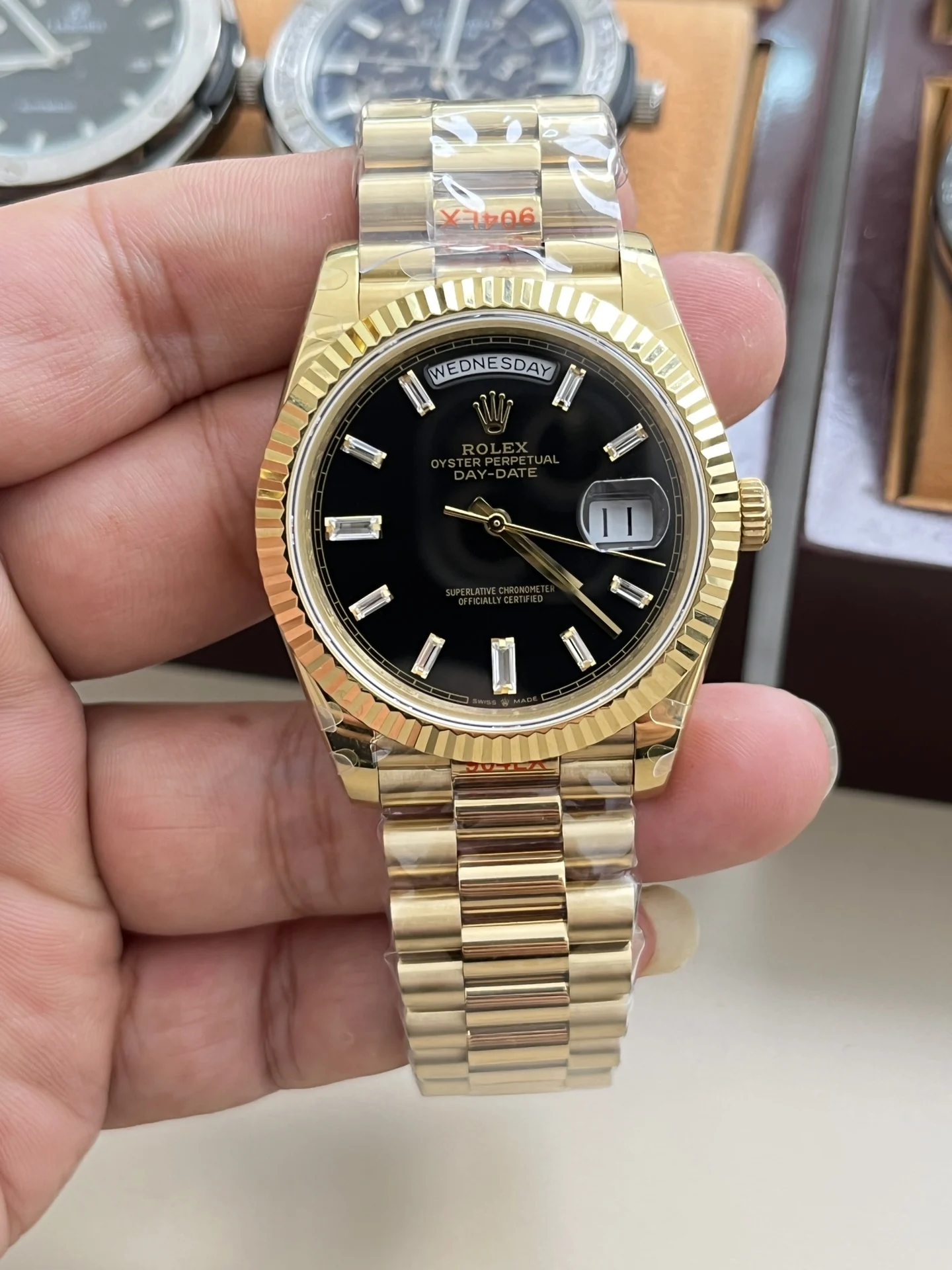 Rolex Black Dial 40mm — photographed off the sweep