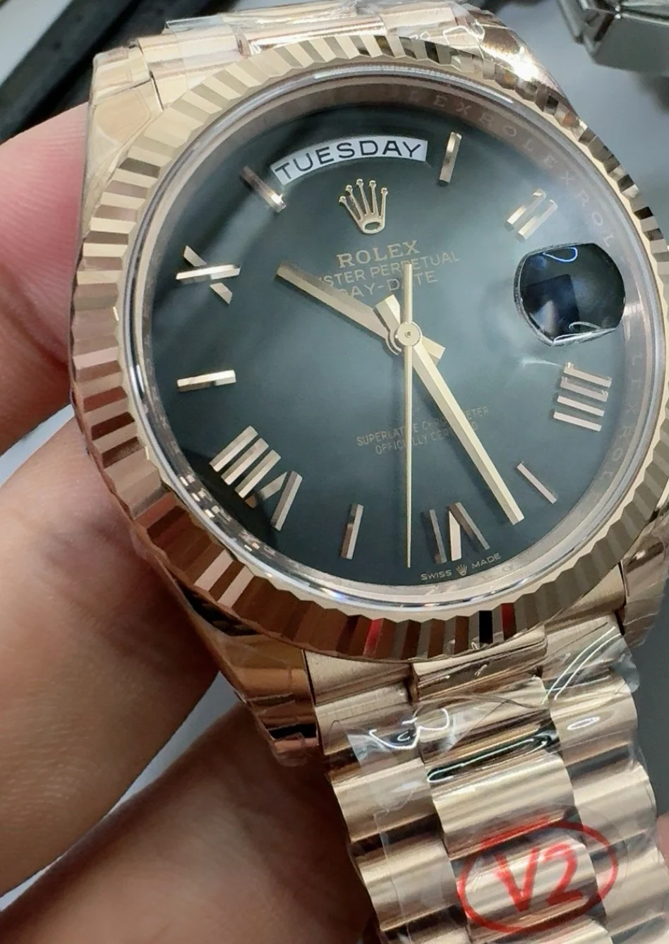 Rolex Black Dial 40mm — photographed off the sweep
