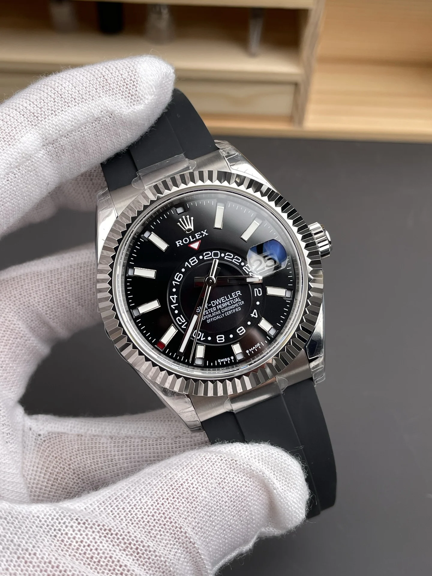 Rolex Black Dial 42mm — photographed off the sweep