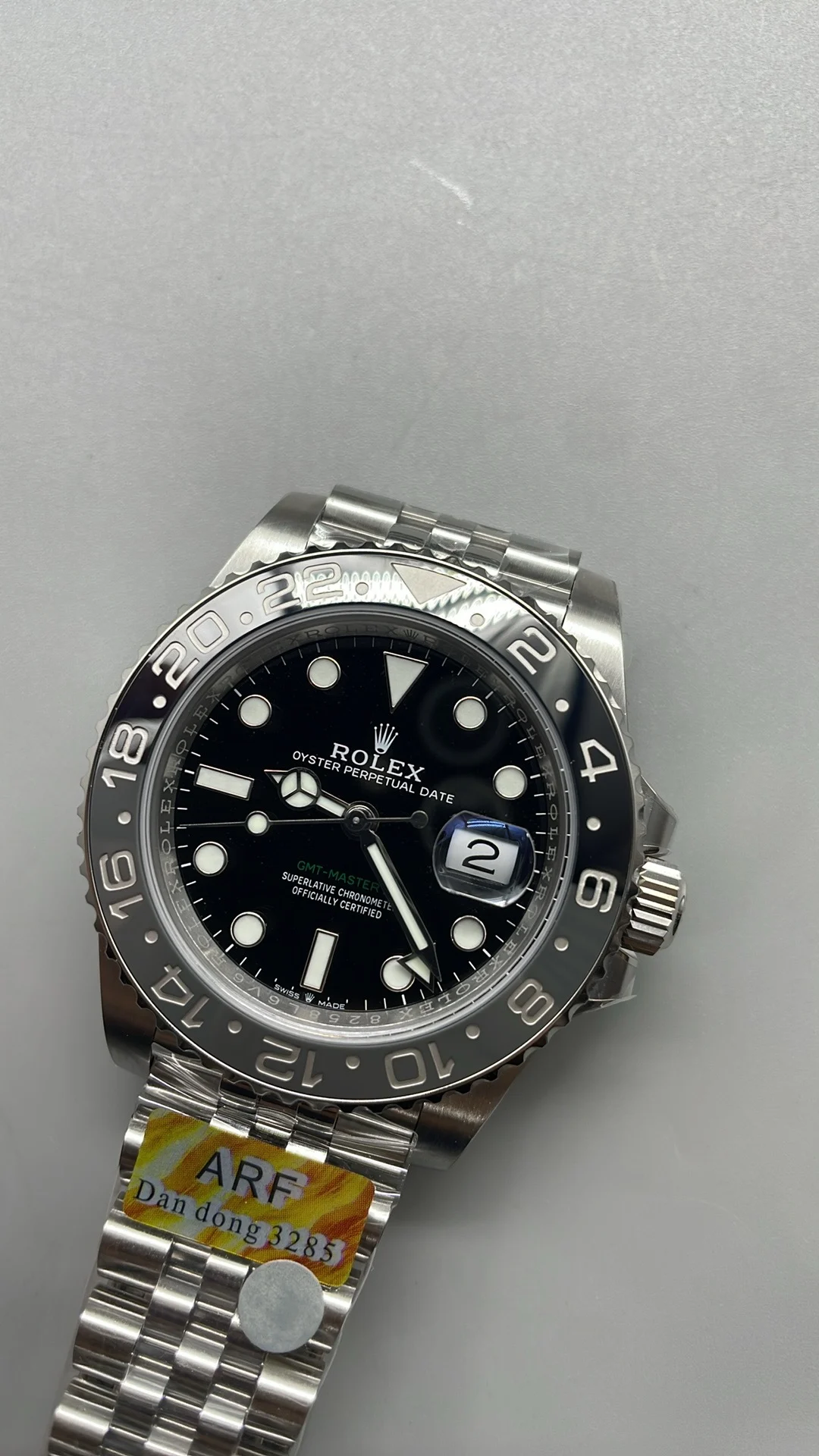 Rolex Black Dial — photographed off the sweep