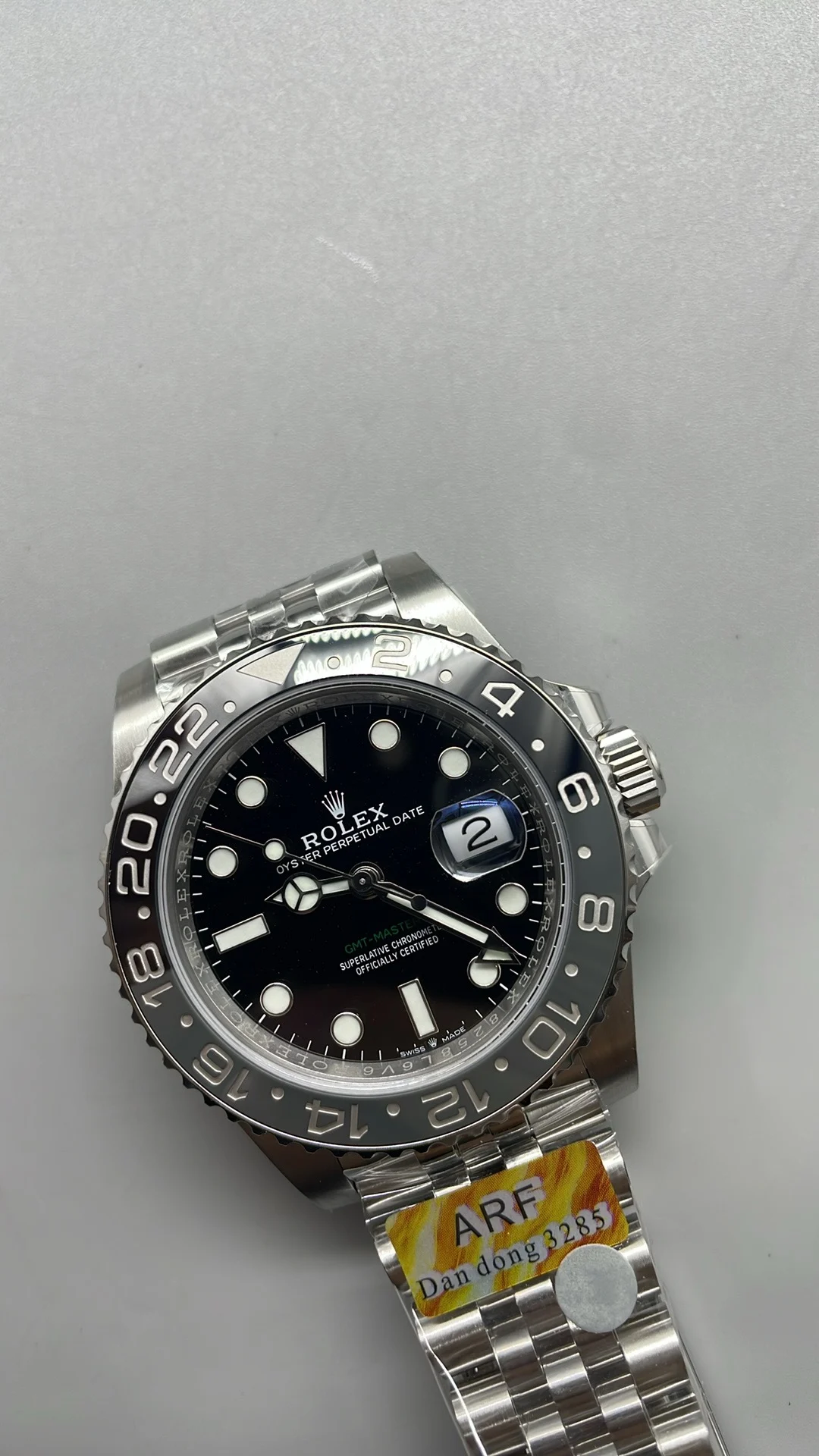 Rolex Black Dial — photographed off the sweep