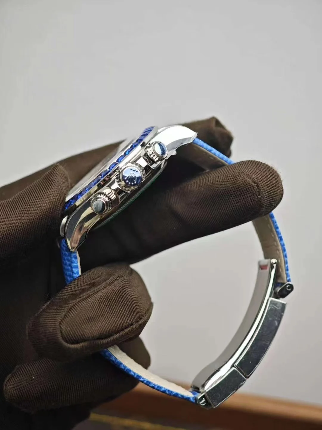 Rolex Blue Dial — photographed off the sweep