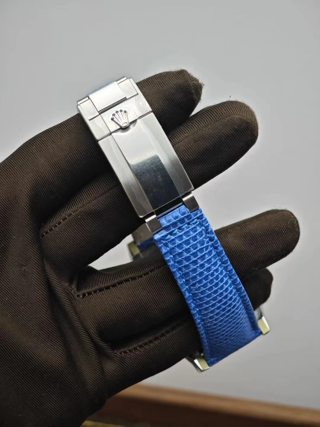 Rolex Blue Dial — photographed off the sweep