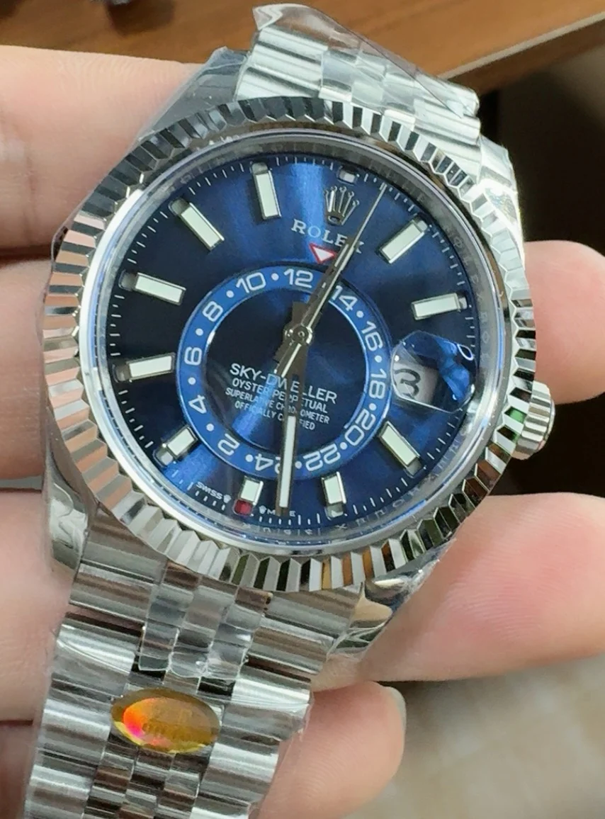 Rolex Blue Dial — photographed off the sweep