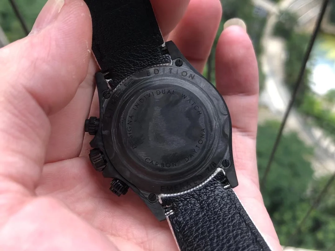 Rolex Carbon — photographed off the sweep