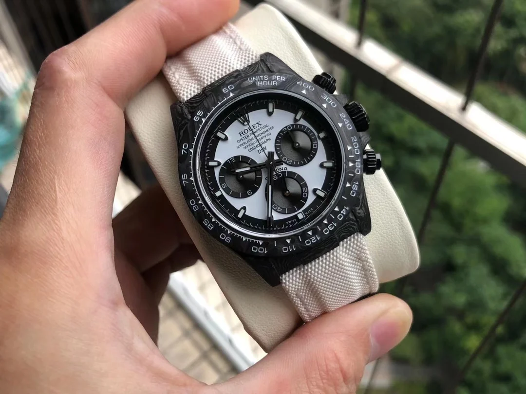 Rolex Carbon — photographed off the sweep
