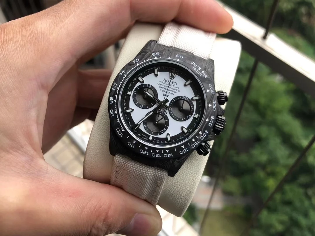 Rolex Carbon — photographed off the sweep