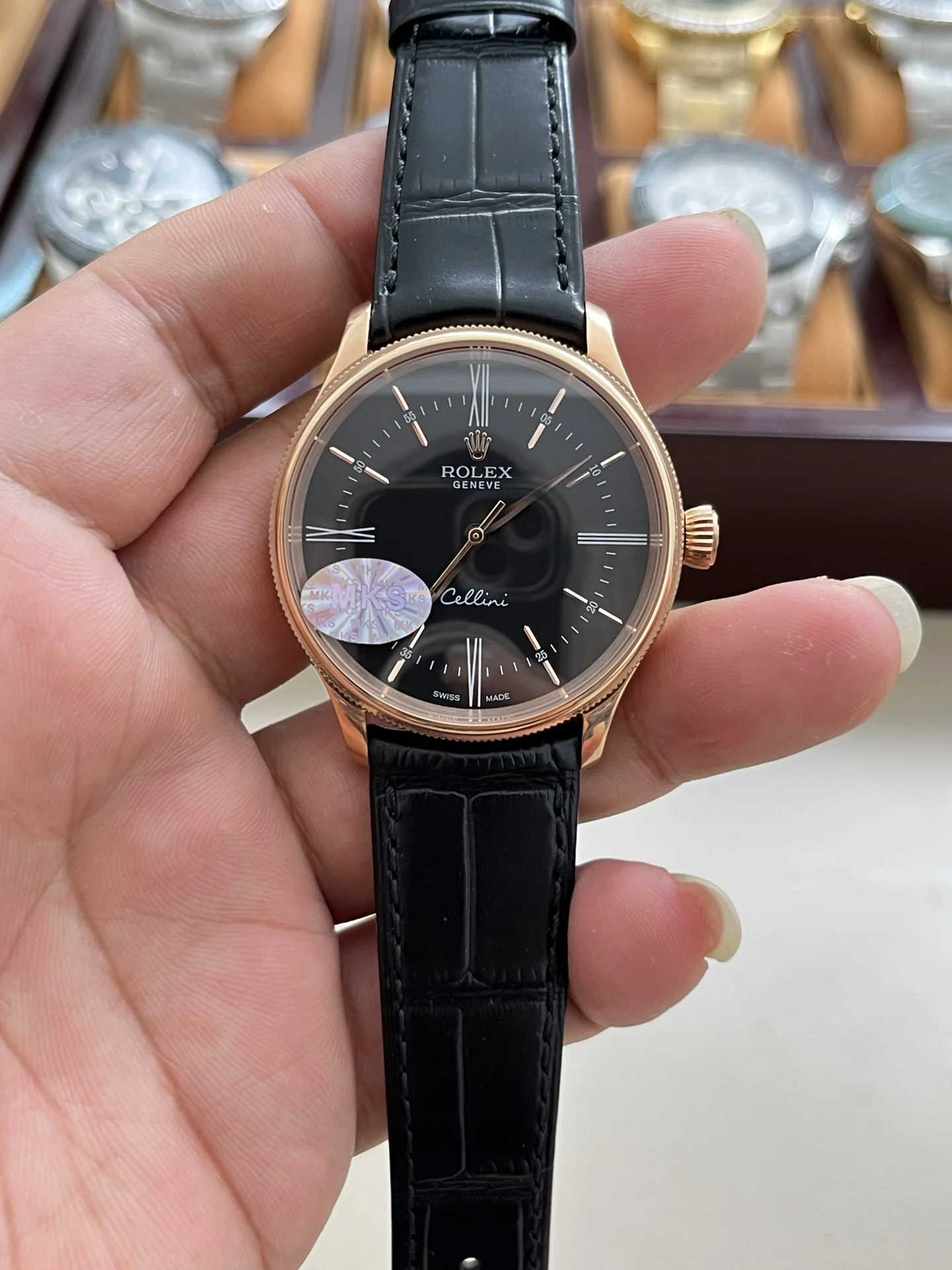 Rolex Cellini 39mm — photographed off the sweep