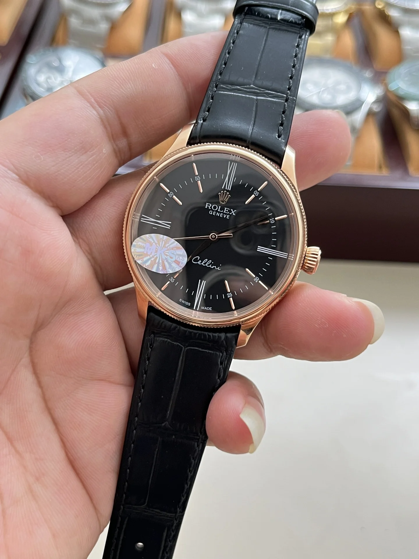 Rolex Cellini 39mm — photographed off the sweep
